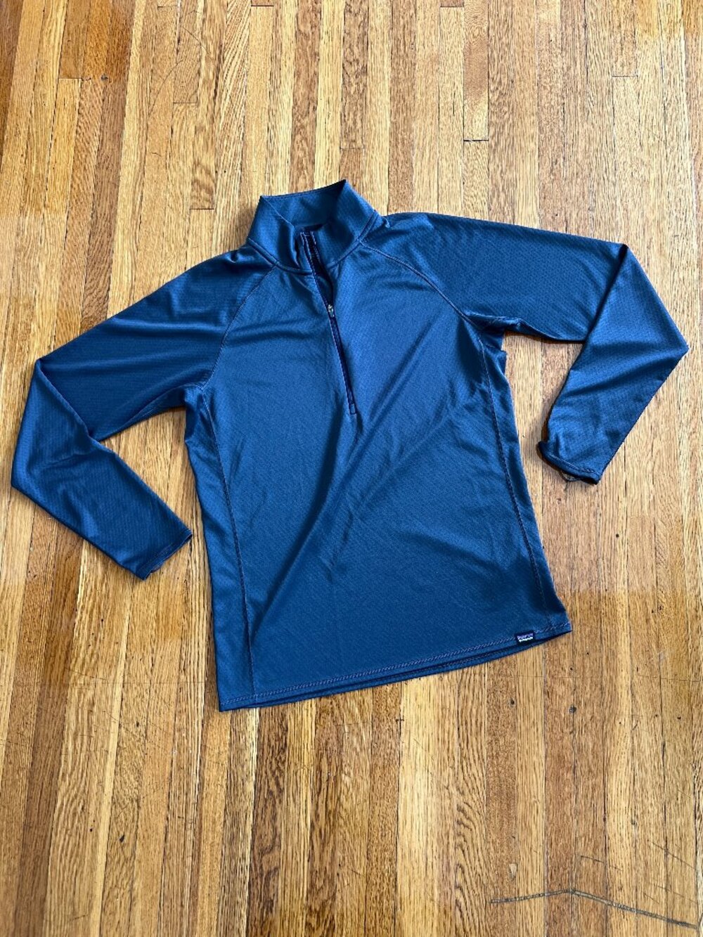Patagonia Capilene Midweight Grey-Blue Half-Zip-Neck Pullover - Men's Medium